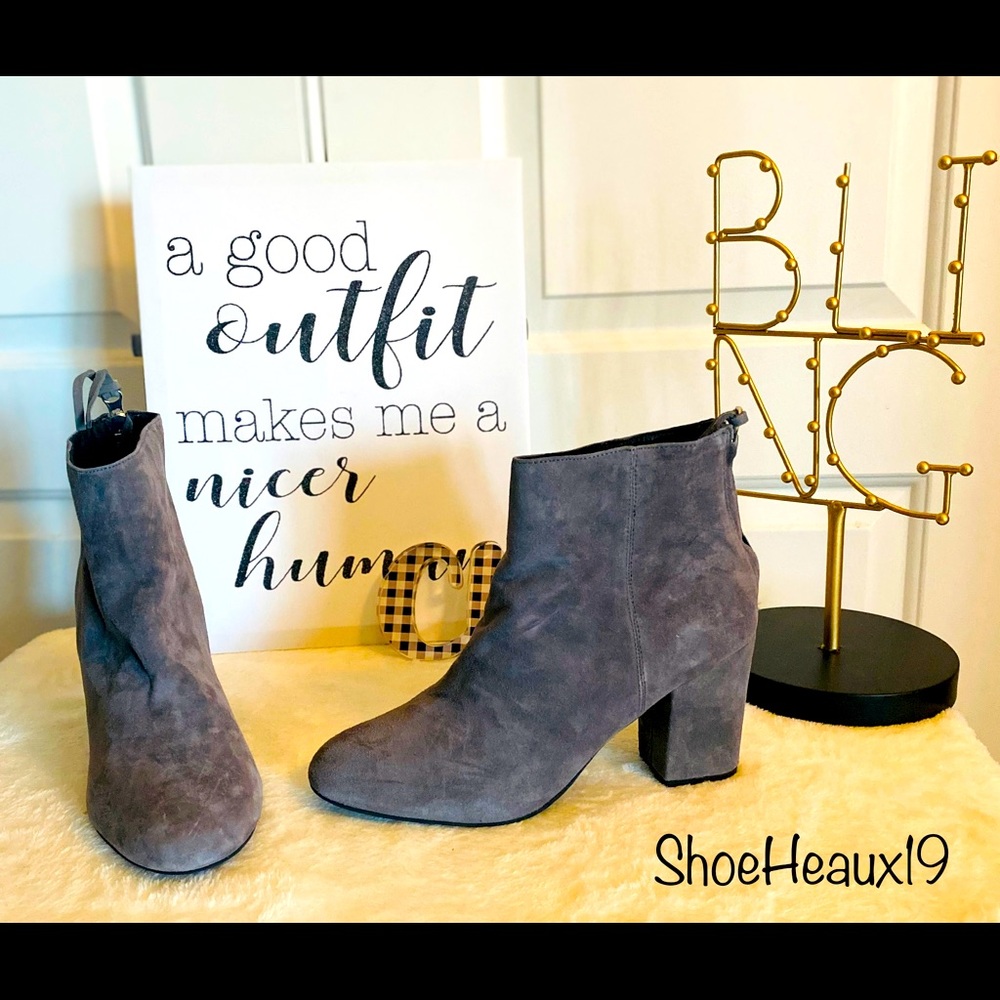 Steve Madden Gray Booties-Womens-Size 10